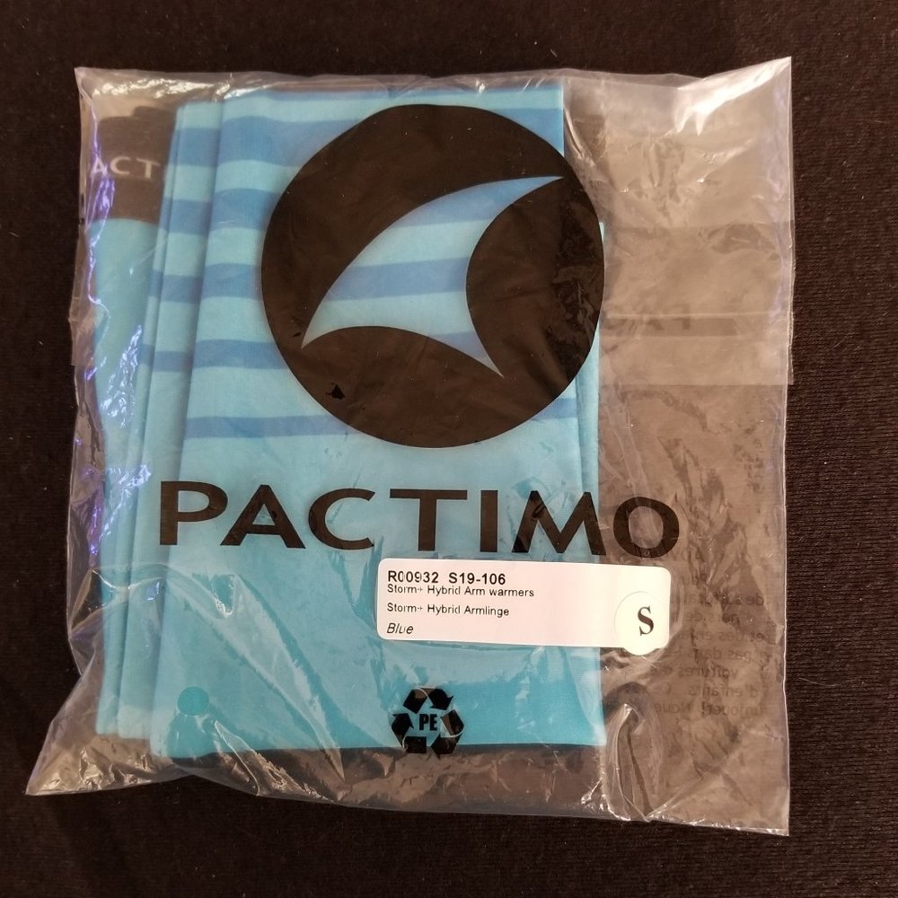 New!  Pactimo Storm+ Hybrid Arm Warmers - Small - Blue R00932 S19-106